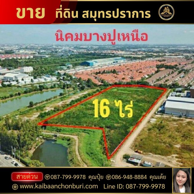 ขายที่ดินในนิคมอุตสาหกรรมบางปู(เหนือ)ต.แพรกษา อ.เมือง จ.สมุทรปราการ