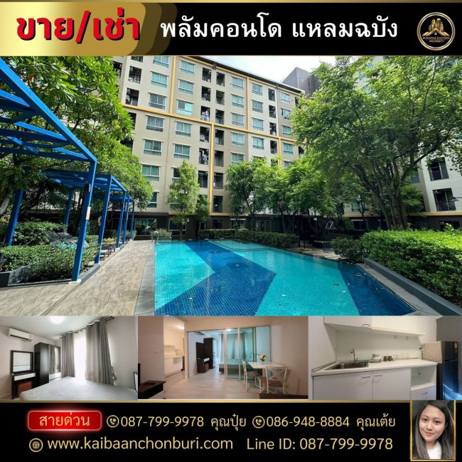 คอนโดให้เช่าใกล้ท่าเรือแหลมฉบัง ห้องใหญ่ วิวสระ ลงทุนคอนโดมีเงินเหลือ 087-7999978 คุณปุ๋ย 086-9488884 คุณเต้ย